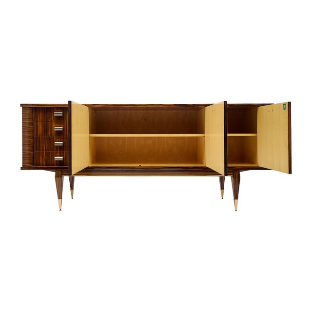 Period Mid-Century Macassar of Ebony Buffet/Enfilade For Sale - Image 4 of 9