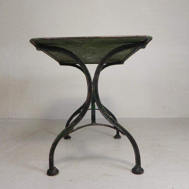 Steel Garden Bistro Table with Curved T-Profiles, 1950s For Sale - Image 11 of 18
