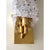 Contemporary rectangular wall sconces made in clear and blue “graniglia” murano glass - set of two the metal frame in a...