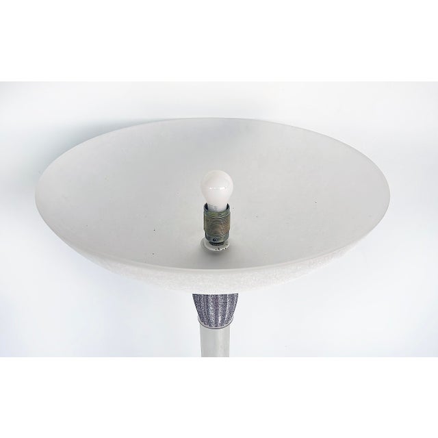 1980s Karl Springer Seguso Scavo Torchere Floor Lamp, in-Line Dimmer Switch For Sale - Image 4 of 8