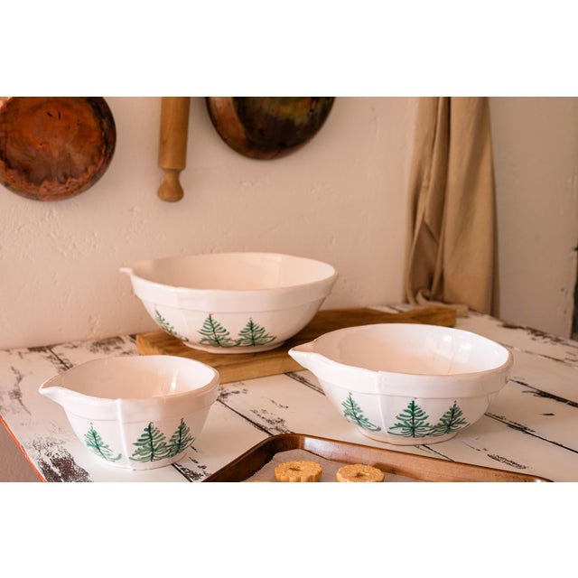 Italian VIETRI Lastra Holiday Medium Mixing Bowl For Sale - Image 3 of 9