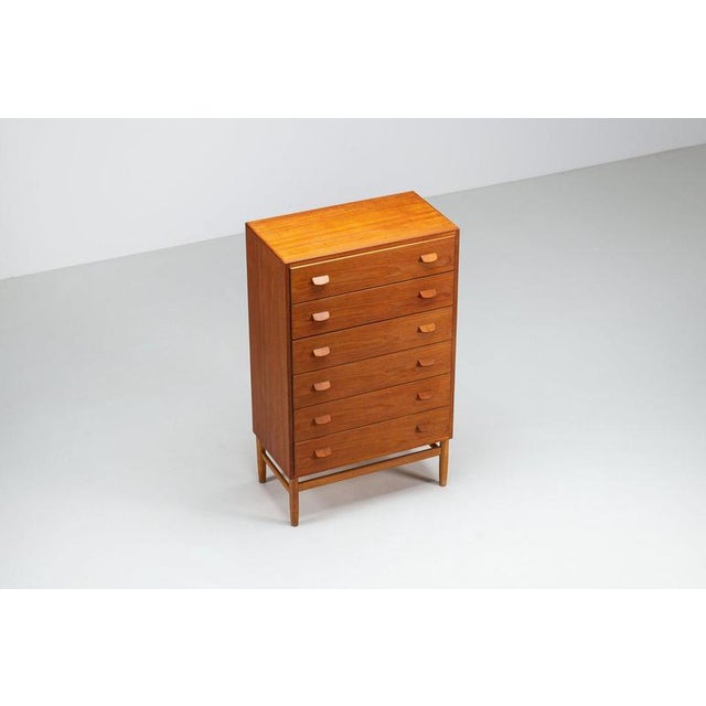 1960s Vintage Model F17 Chest of Drawers in Teak by Poul M. Volther for FDB Møbler, Denmark, 1960 For Sale - Image 5 of 16
