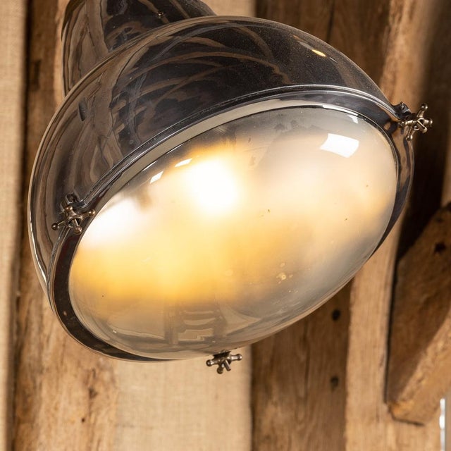 Metal 20th Century Dutch Polished Metal Outdoor Lamps, 1920s, Set of 2 For Sale - Image 7 of 11