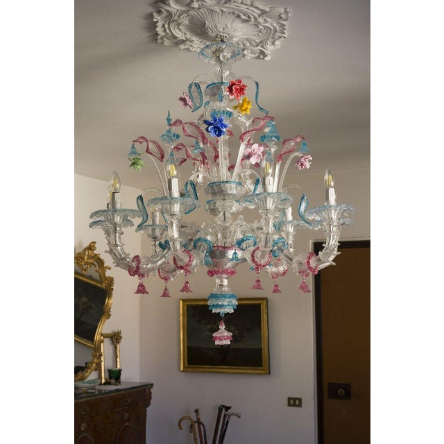 Early 21st Century Six-Light Murano Chandelier by Zanchi For Sale - Image 5 of 5