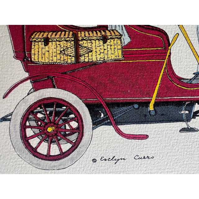 Paper 1950s Evelyn Cuero "Rambler Rear Entrance Tonneau" 1904 Automobile Print For Sale - Image 7 of 8