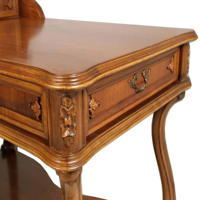 Baroque Carved Walnut Bar Cart, 1920s For Sale - Image 4 of 9