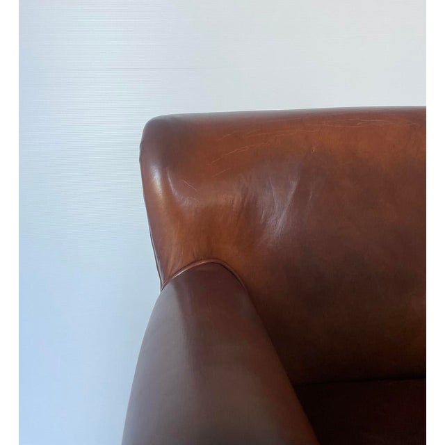 Brown Leather Club Chair, 1990s For Sale - Image 11 of 15