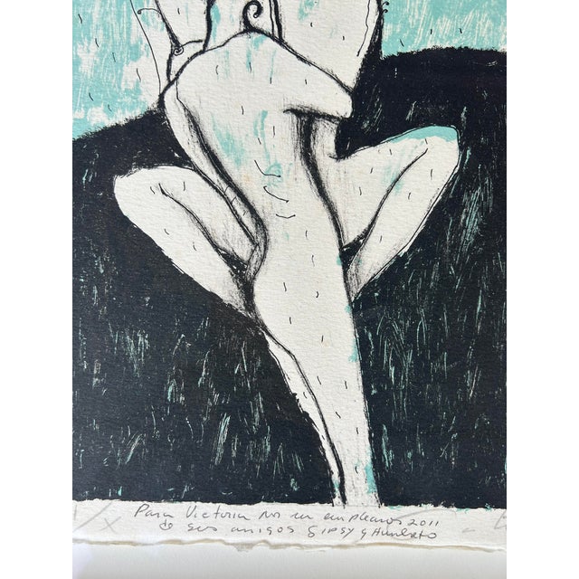 Abstract Humberto Castro Artist's Proof Lithograph Vi/X, Dedicated, Signed and Dated For Sale - Image 3 of 6