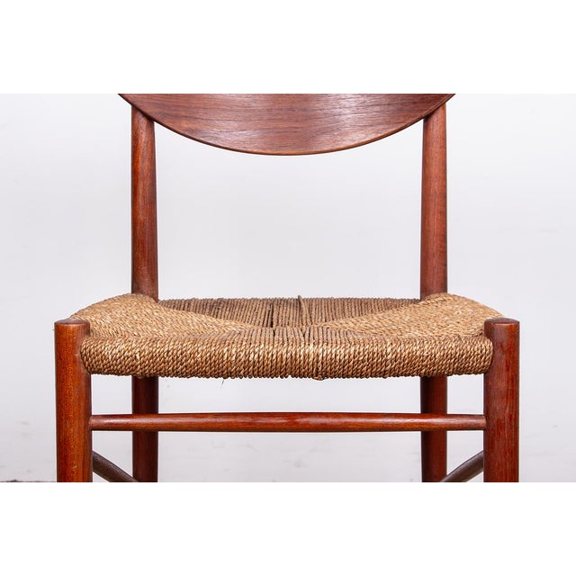 Brown Danish Model 316 Chairs in Teak and Seagrass by Peter Hvidt and Orla Molgaard-Nielsen for Soborg Mobelfabrik, 1960s, Set of 6 For Sale - Image 8 of 18