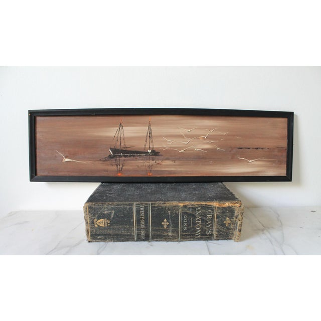 Vintage seascape oil painting on board by Lyman Fritz Hopkins (1928–2002). A well-known American artist from Provincetown,...