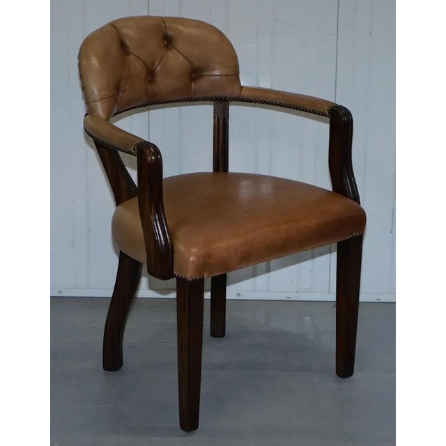 1 of 4 original house of chesterfield court chairs. These are original pieces, these were handmade in england, upholstered...