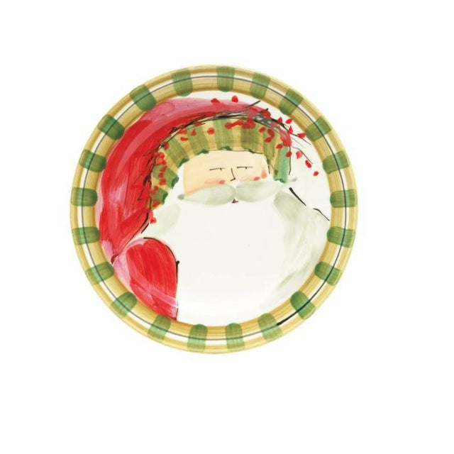 The Old St. Nick Salad Plate Set - Set of 4 Embrace the Christmas spirit with the Old St. Nick Assorted Round Salad...