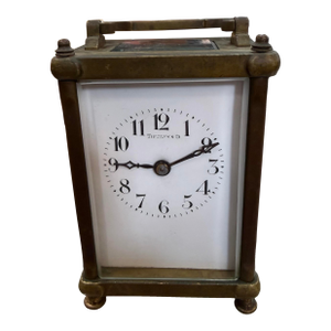 Antique Tiffany & Co Swiss Made Brass Carriage Clock 11 Jewels France