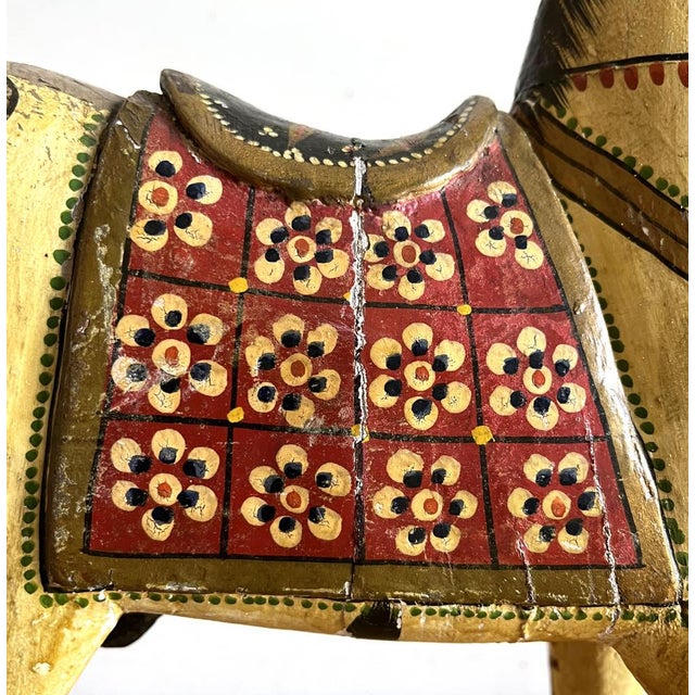 Hand-Painted Wooden Horse For Sale - Image 11 of 16
