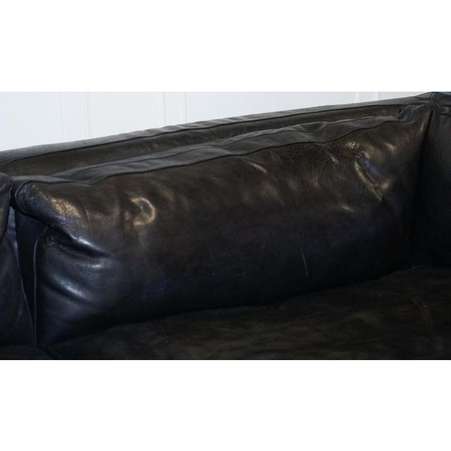 Zenna Sectional Grey Leather Sofa with Feather Filled Cushion from Timothy Oulton For Sale - Image 13 of 18
