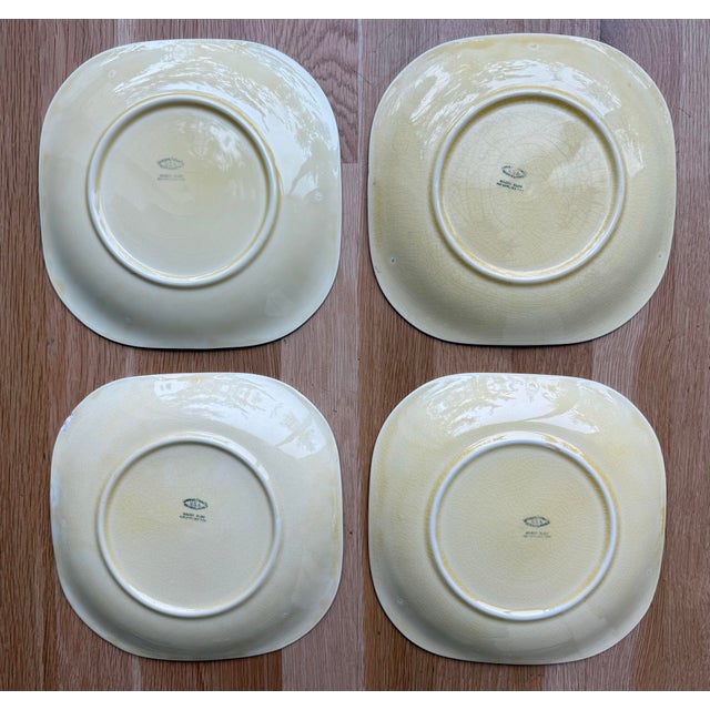 1920s Art Deco Limoges Golden Glow Lunch Plates - Set of 4 For Sale In Austin - Image 6 of 8