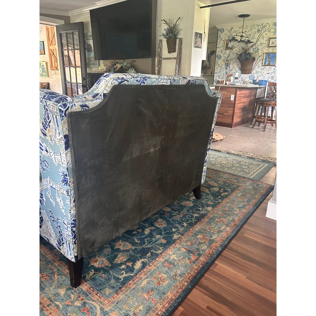 1980s Chinoiserie Custom Loveseat For Sale - Image 4 of 6