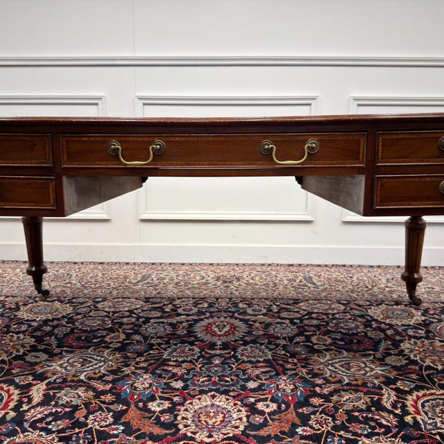 Antique Classic English Writing Desk For Sale - Image 11 of 18