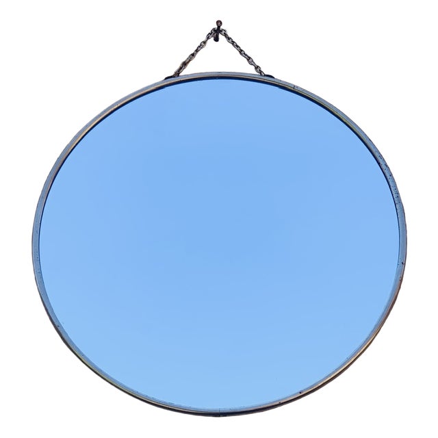 Mid-Century French Round Barbers Mirror, 1950s For Sale