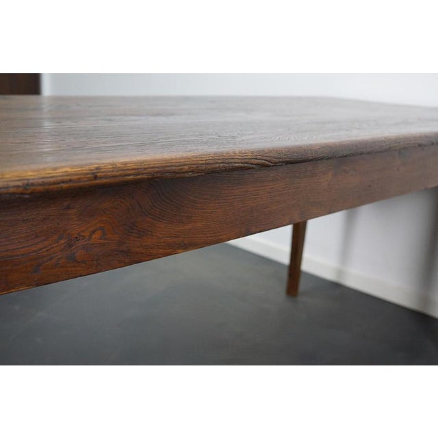 Brown French Oak Farmhouse Dining Table, 19th Century For Sale - Image 8 of 18