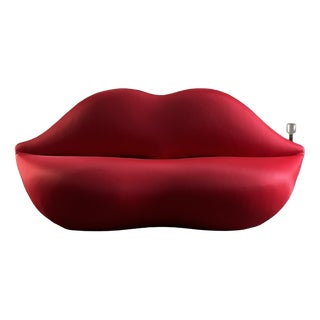 Bocca Sofa in Red Fabric by Studio 65 for Gufram, 1986 For Sale