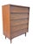 Vintage Mid Century Modern Tall Highboy Dresser in Tessellated Layered Design Chest of Drawers Lots of storage