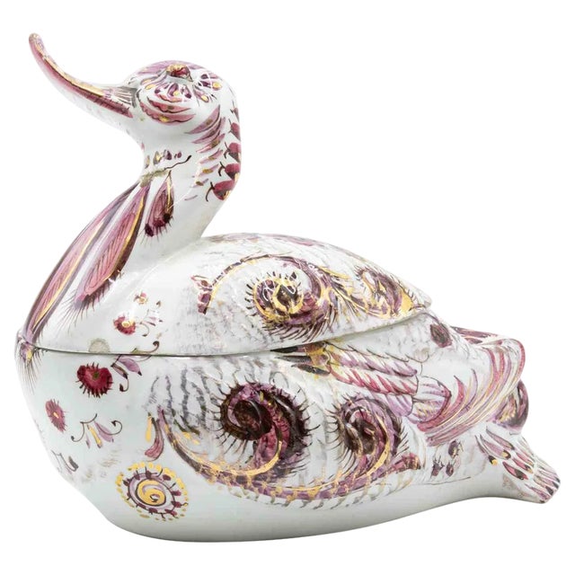 Vintage Duck Shaped Tureen from Ceramiche Mancioli, Italy, 1970s For Sale