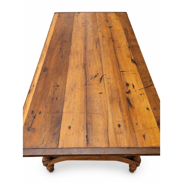 Wood Antique Primitive Maple Campaign Style Folding Farm / Dining Table or Desk or Wine Tasting For Sale - Image 7 of 12