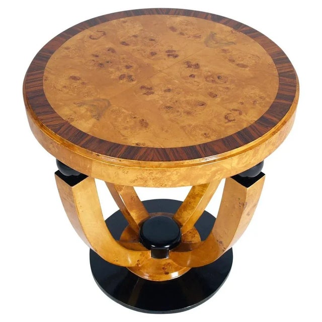 Mid-Century Modern Art Deco Round Side Table by Palazzi Dellarte, 1940s, in Flawless conditions. Designed 1920 to 1949...