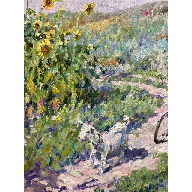 Georgij Moroz, Summer Sunflower in Ukraine, Oil Painting, 2004 For Sale - Image 3 of 7