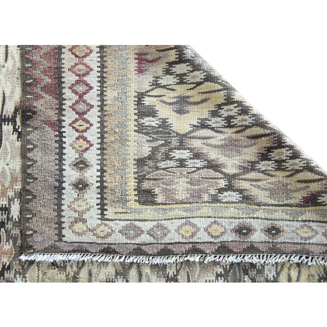 Early 20th Century Persian Qazvin Kilim Rug For Sale - Image 11 of 12