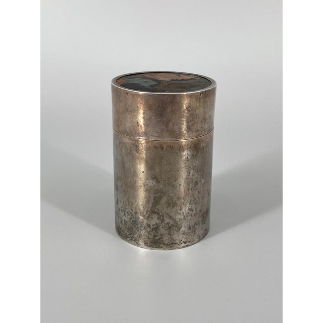 Art Deco Cylindrical Cigarette Case in 835 Silver, 1920s For Sale - Image 4 of 17