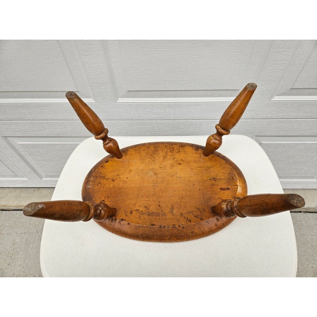 Large Oval Milking Stool With Curved Rounded Edge For Sale - Image 11 of 13