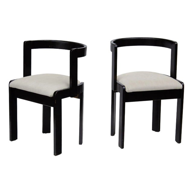 Pair of Gestural Dining Chairs by International Furniture Corp For Sale