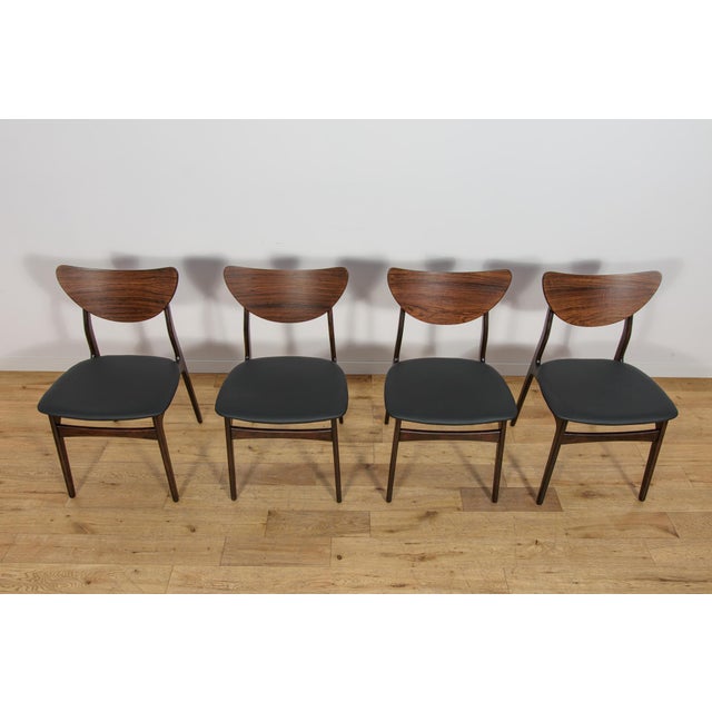 1960s Mid-Century Modern Rosewood Dining Chairs, Denmark, 1960s, Set of 4 For Sale - Image 5 of 18