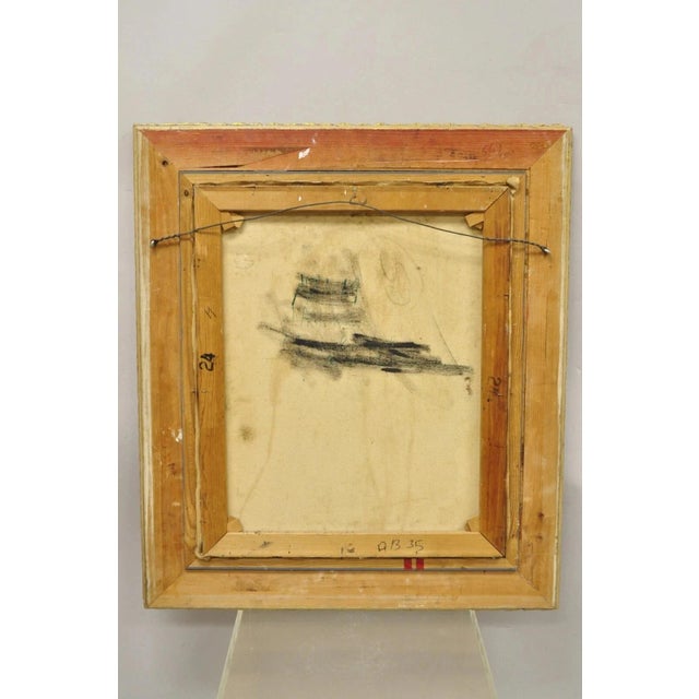 Mid 20th Century Zaza Meuli (B. 1892) Oil on Canvas Impressionist Painting Girl in Hat Orange Bow For Sale - Image 10 of 12