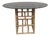 Table in Wicker Wood and Smoked Glass, 1970s For Sale