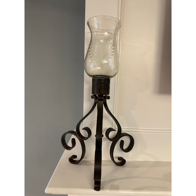 Metal Pair of Vintage Jan Barboglio Candle Holders For Sale - Image 7 of 11