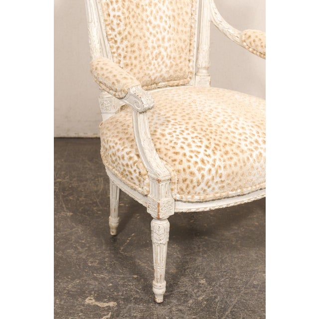 Wood French Louis XVI Style Fauteuils, 19th C. For Sale - Image 7 of 13