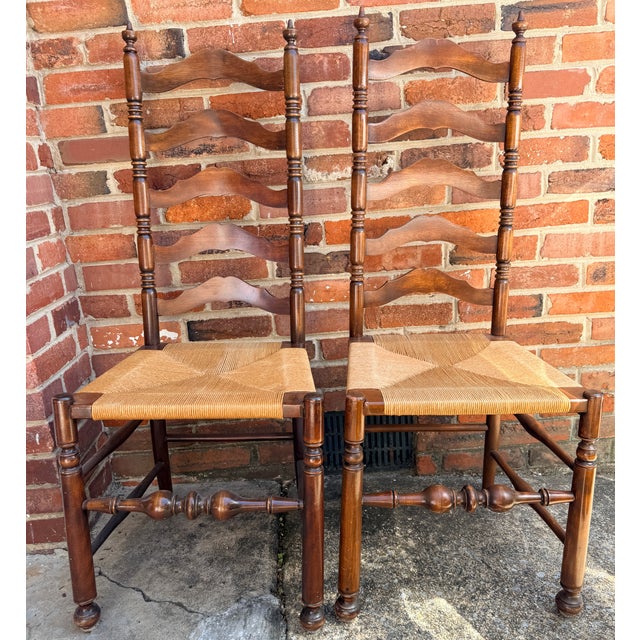 Pair of Mid 19th Century Ladderback and Bobbin Chairs For Sale - Image 10 of 12