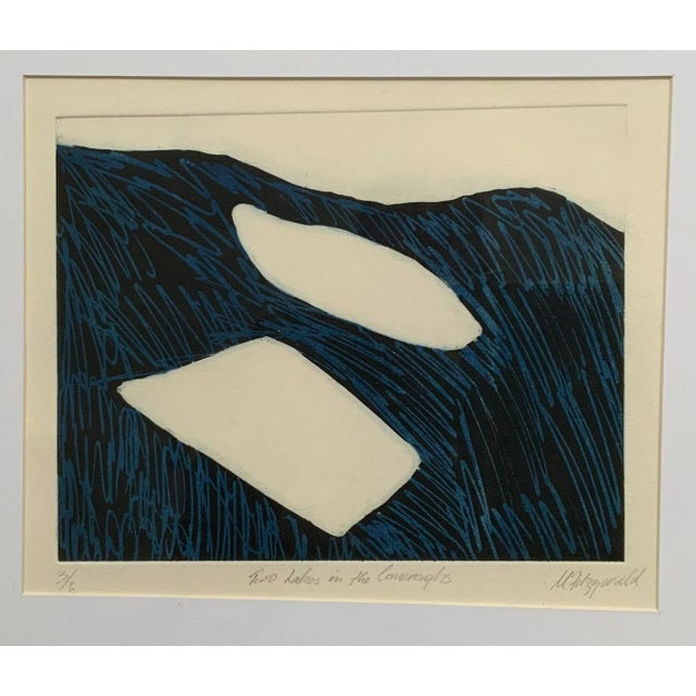 Limited edition 3/6 carborundum &drypoint print by renown Irish artist Mary Fitzgerald , born 1956, Dublin. Signet,...
