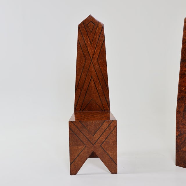 Pair of 1970s Modernist Tall Back "Throne Chairs" For Sale - Image 4 of 11