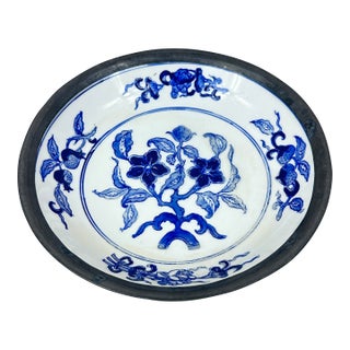 Vintage Blue & White Bowl For Sale