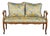 Vintage Minton Spidell French Provincial Style Walnut Window Bench & Pillows For Sale