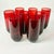 1940s Vintage Art Deco Boho Chic Hollywood Regency Ruby Red Tumbler Glasses - Set of 8 For Sale - Image 4 of 9