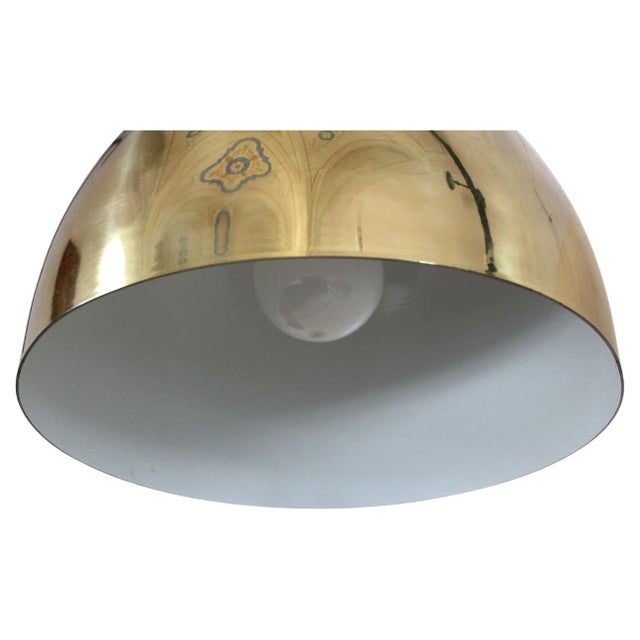 Mid-Century Modern Vintage Brass Chandelier, 1970s For Sale - Image 3 of 10