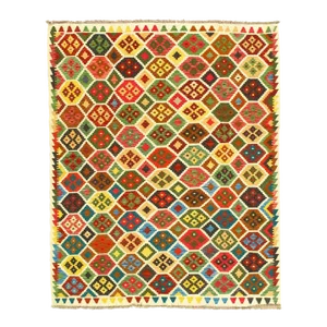 Reversible Kilim Flat Weave Wool on Wool Rug