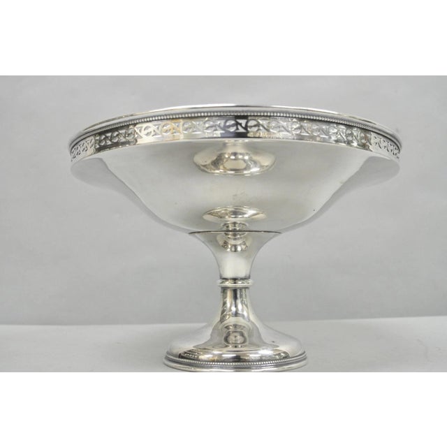 Vintage Barker Ellis England Silver Plated Pedestal Compote Tazza Candy Dish For Sale - Image 15 of 15