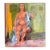 Vintage Original Oil Painting of Nude Woman Sitting For Sale