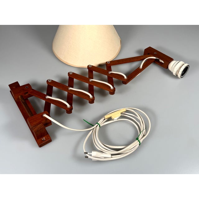 Danish Scissor Lamp in Teak, Denmark, 1960s For Sale - Image 15 of 18